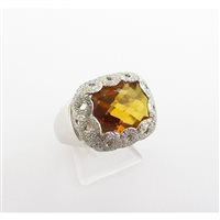 Ringe Damiata Gioielli Dame in Weißgold Zircone 2145/102/2-D199 - 2145/102/2-D199